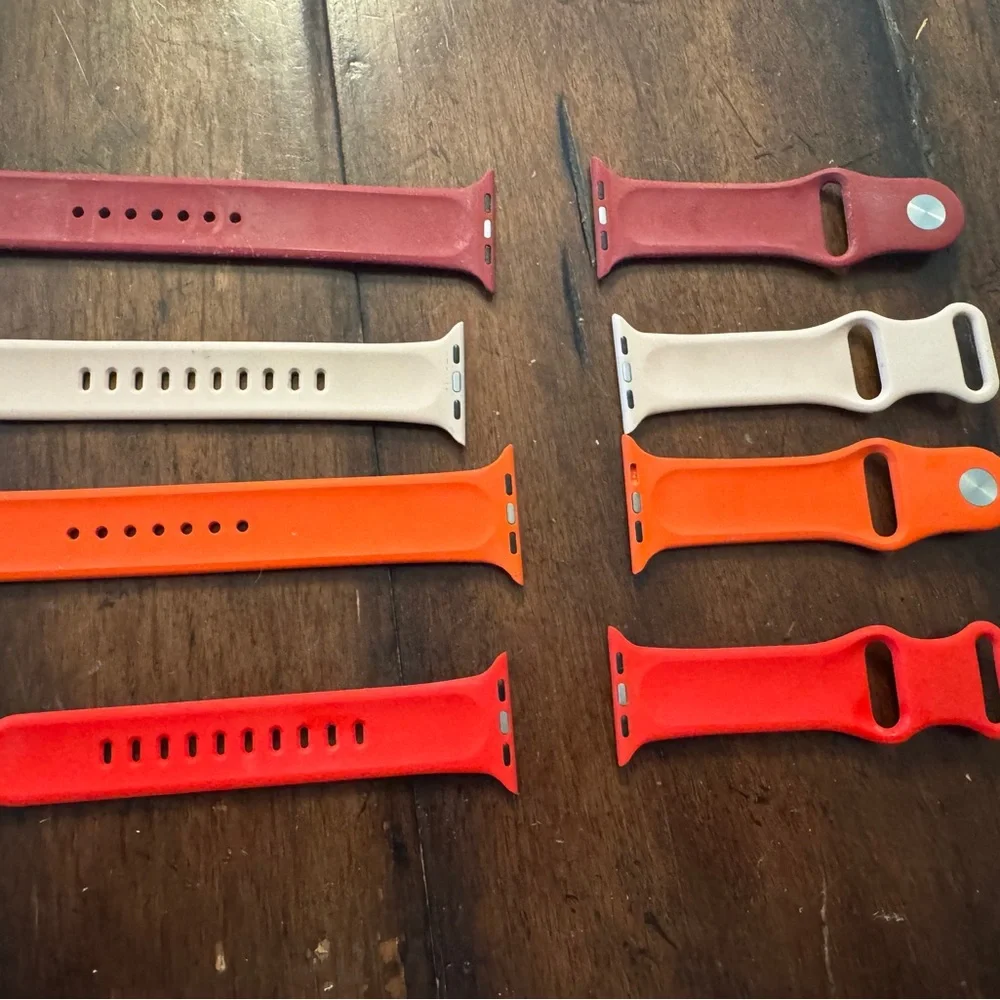 Smartwatch Band Set - Red, Orange, Pink- Size 44”